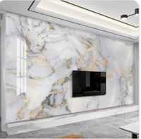 Painéis de parede 3D efeito mármore E Ouro 280x122cm PVC - decorativo
