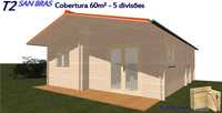 Casa "SAN BRAS" T2 60 m² - 5 divisões - Mobilehome - Casa de madeira