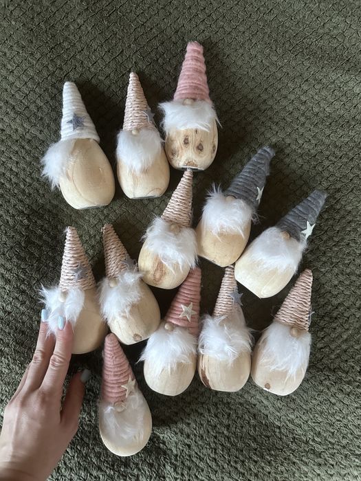 Новорічний Гном Деревʼяний Іграшка Новий Рік