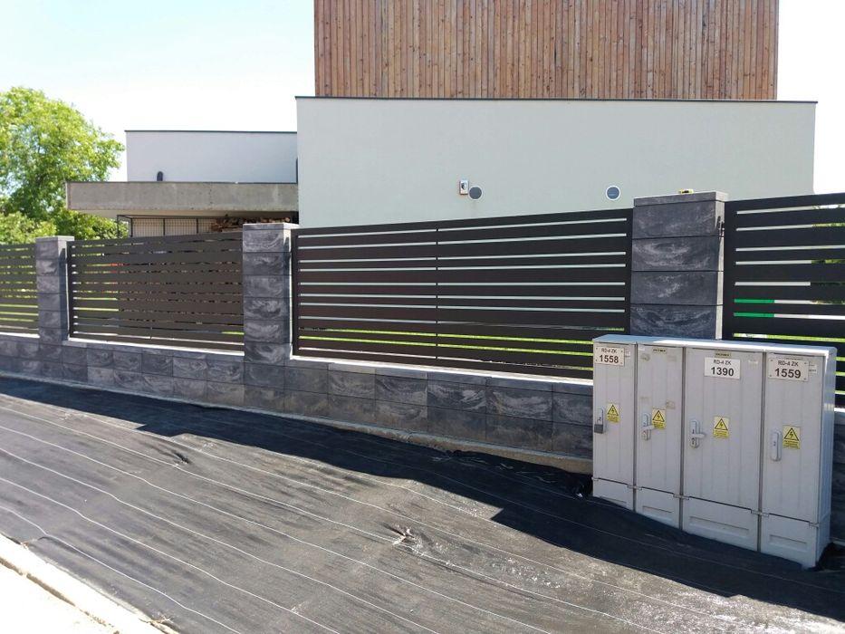 Ogrodzenia kompleksowo, murowane, panelowe, metalowe. Bramy, furtki