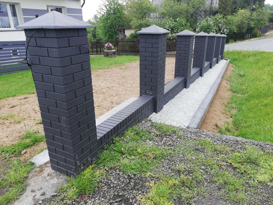 Słupki Ogrodzeniowe imitacja klinkieru murek Podmurowka ala klinkier