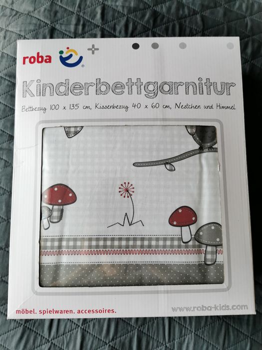 Детский комплект белья , бортики и балдахин " Adam & Eule"