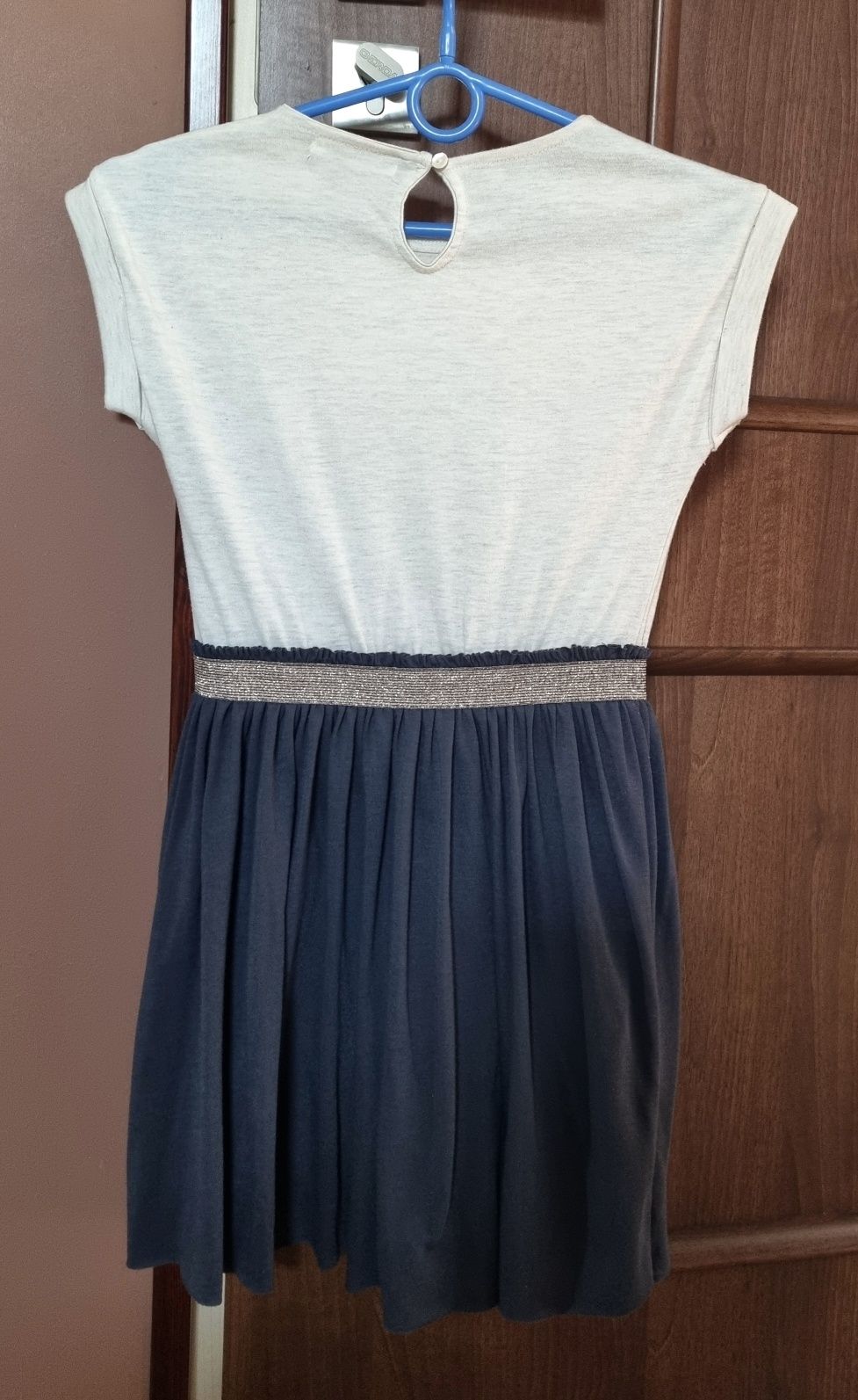 Sukienka, krótki rękaw, jednorożec, r. 128