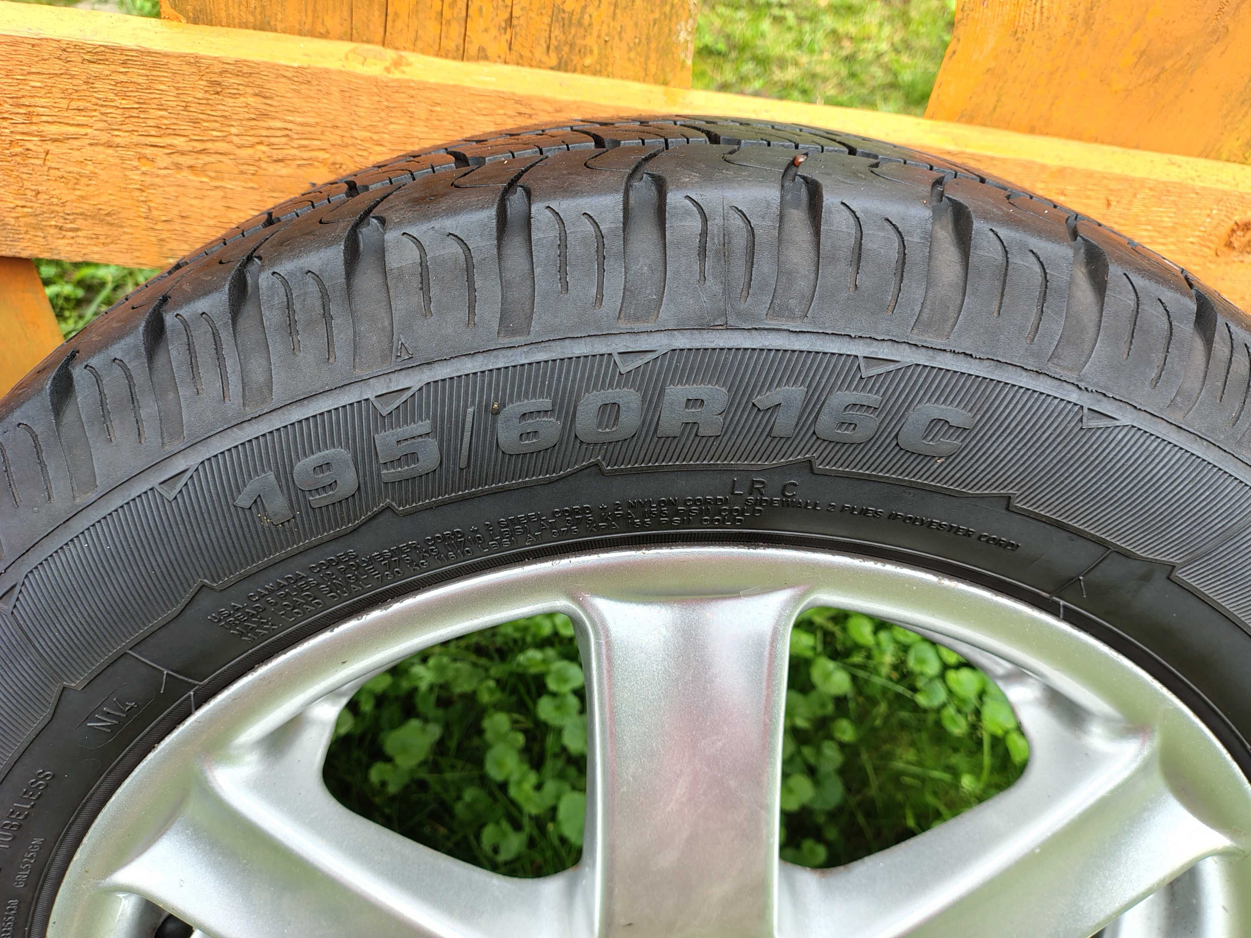 Felgi Alu 16 + Opony 195/60r16 Wzmacniane C 5x112 VW Audi Seat Skoda