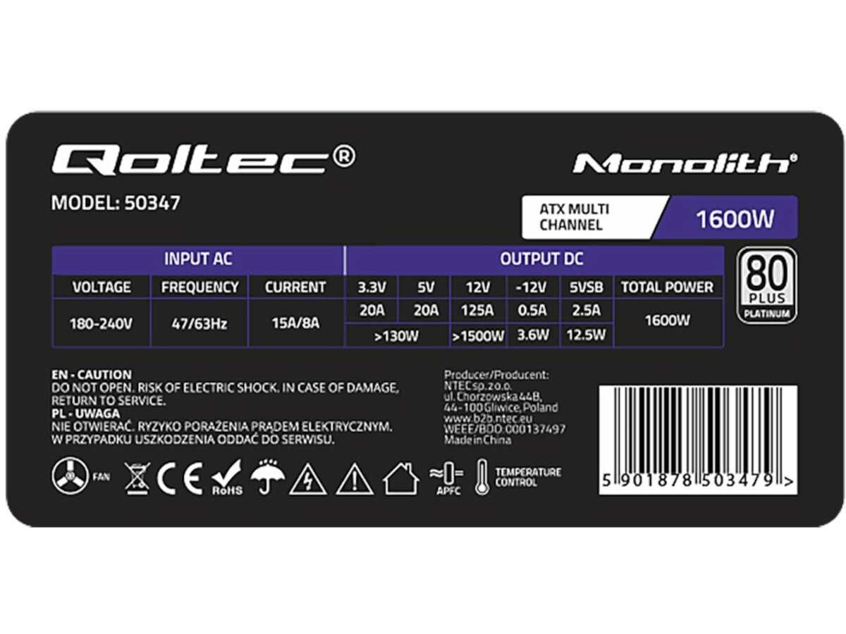 Qoltec ATX 1600W PLATINIUM 80 plus !!