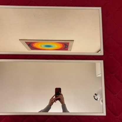 Lustro w białeJ drewnianej ramie 32 x 80 cm 1szt,  lub 2 szt. -70%