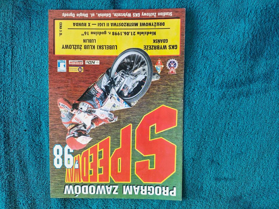 Żużel program zawodów zapisany GKS Wybrzeże LKŻ Lublin 21.06.1998