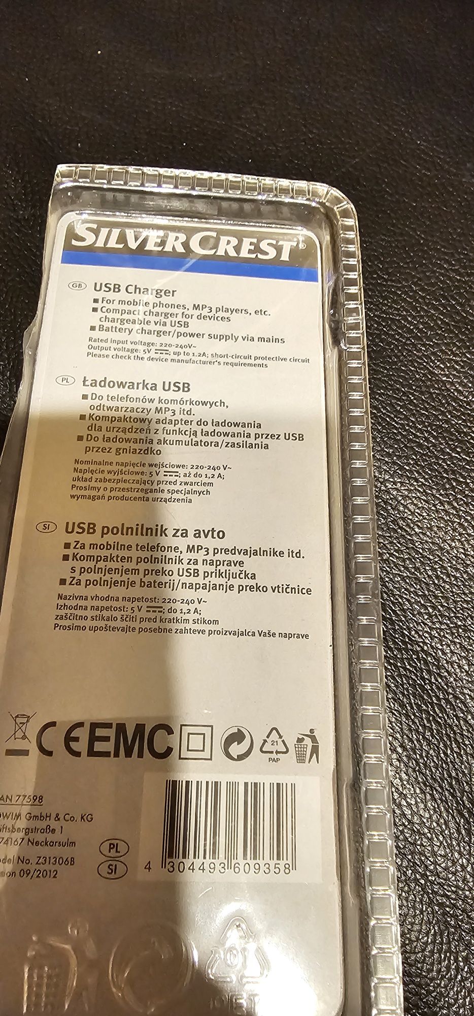 Ładowarka USB nowa.