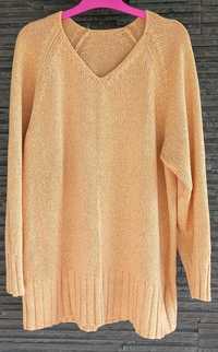 Pomarańczowy sweter 44 XXL