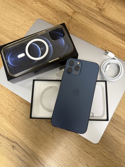 Телефон Apple iPhone 12 Pro Max 128 Gb Neverlock Pacific Blue акб 71%