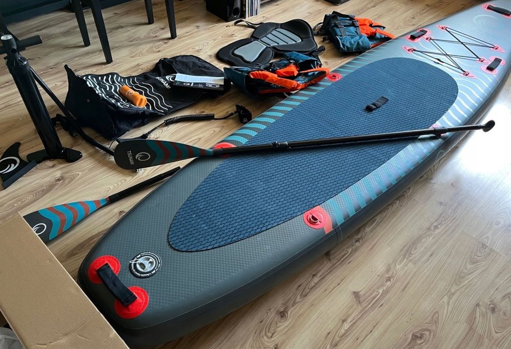 Deska SUP TSUNAMI DO Pływania Pompowana Gratis AKCESORIA Długa 350cm