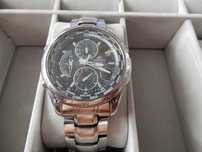 Zegarek Casio EQW-500 Wave Ceptor Chronograf sterowany radiowo stal