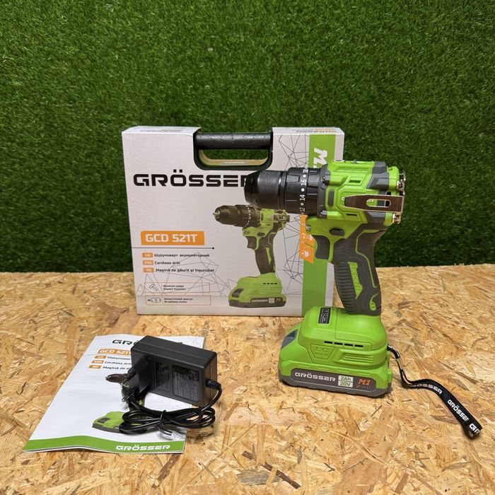 Аккумуляторний ударний шуруповерт Grosser GCD 521T
