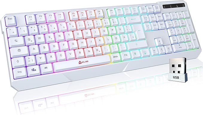 KLIM Chroma Bezprzewodowa Klawiatura Gamingowa QWERTZ Ergonomiczna
