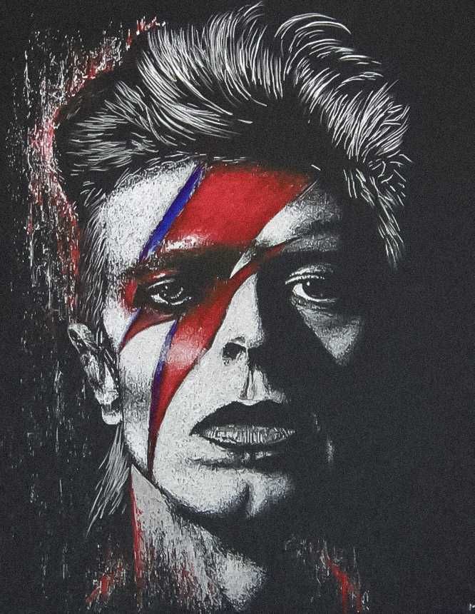 David Bowie Oryginalny obraz ręcznie grawerowany / malowany Staloryt