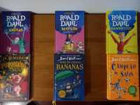 Pack livros Roald Dahl, David Williams e JK Rowling