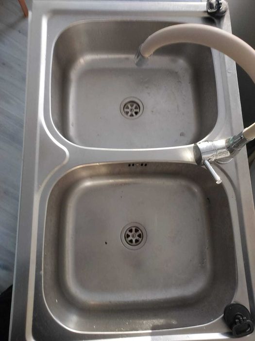 Zlewozmywak z szafką i baterią - KOMPLET - wym. 80x50x86cm