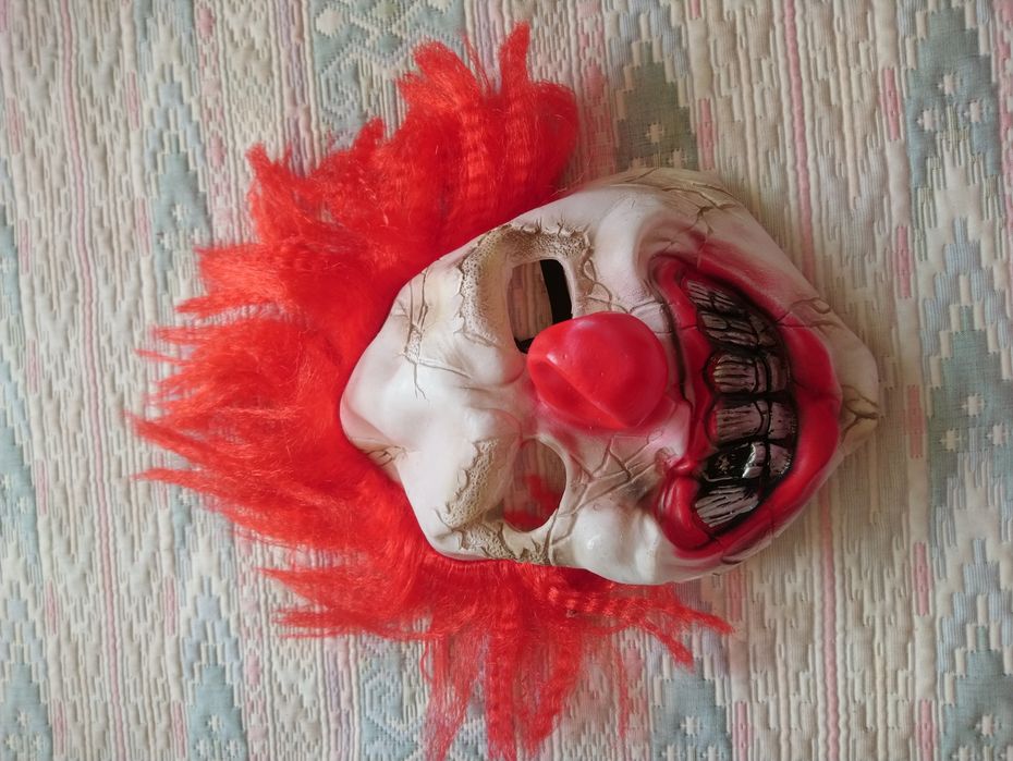 Карнавальна маска Джокер Клоун силіконова безрозмірна