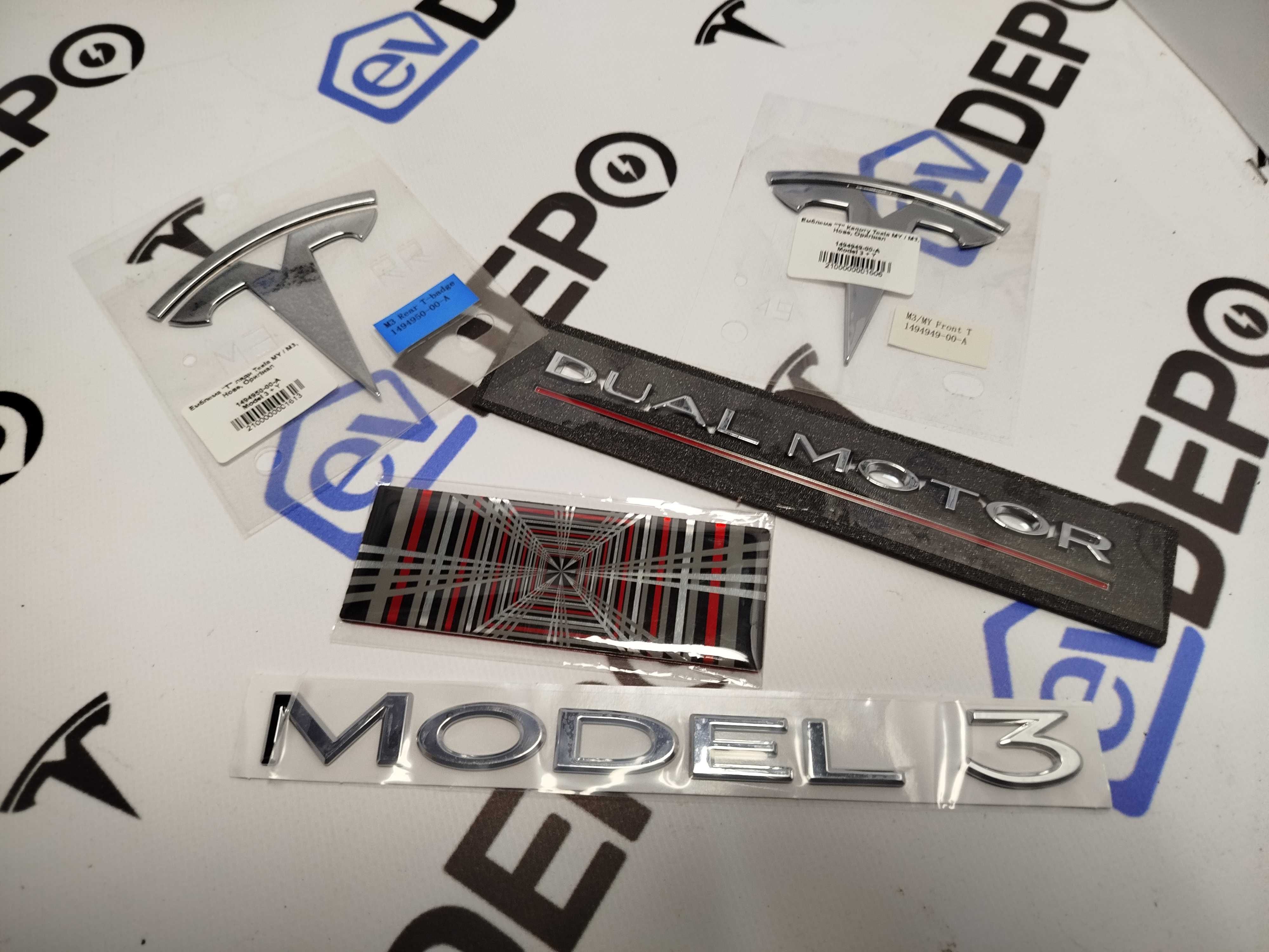 Емблеми монограма Tesla M3 Y Оригінал Нова