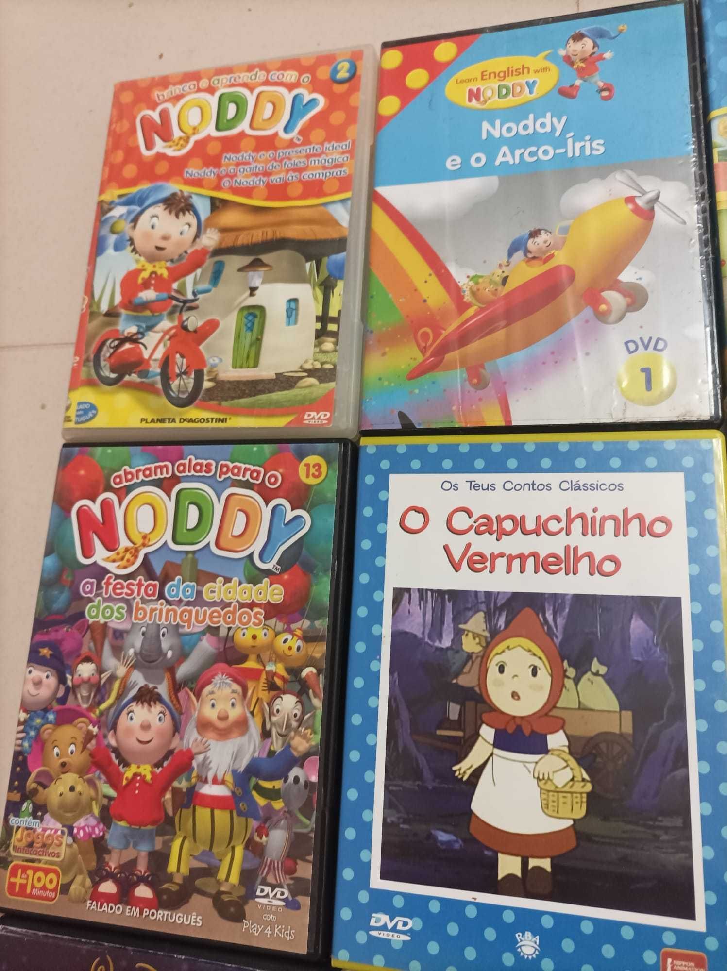 Lote 12 DVD Infantis originais Noddy - Mickey, etc