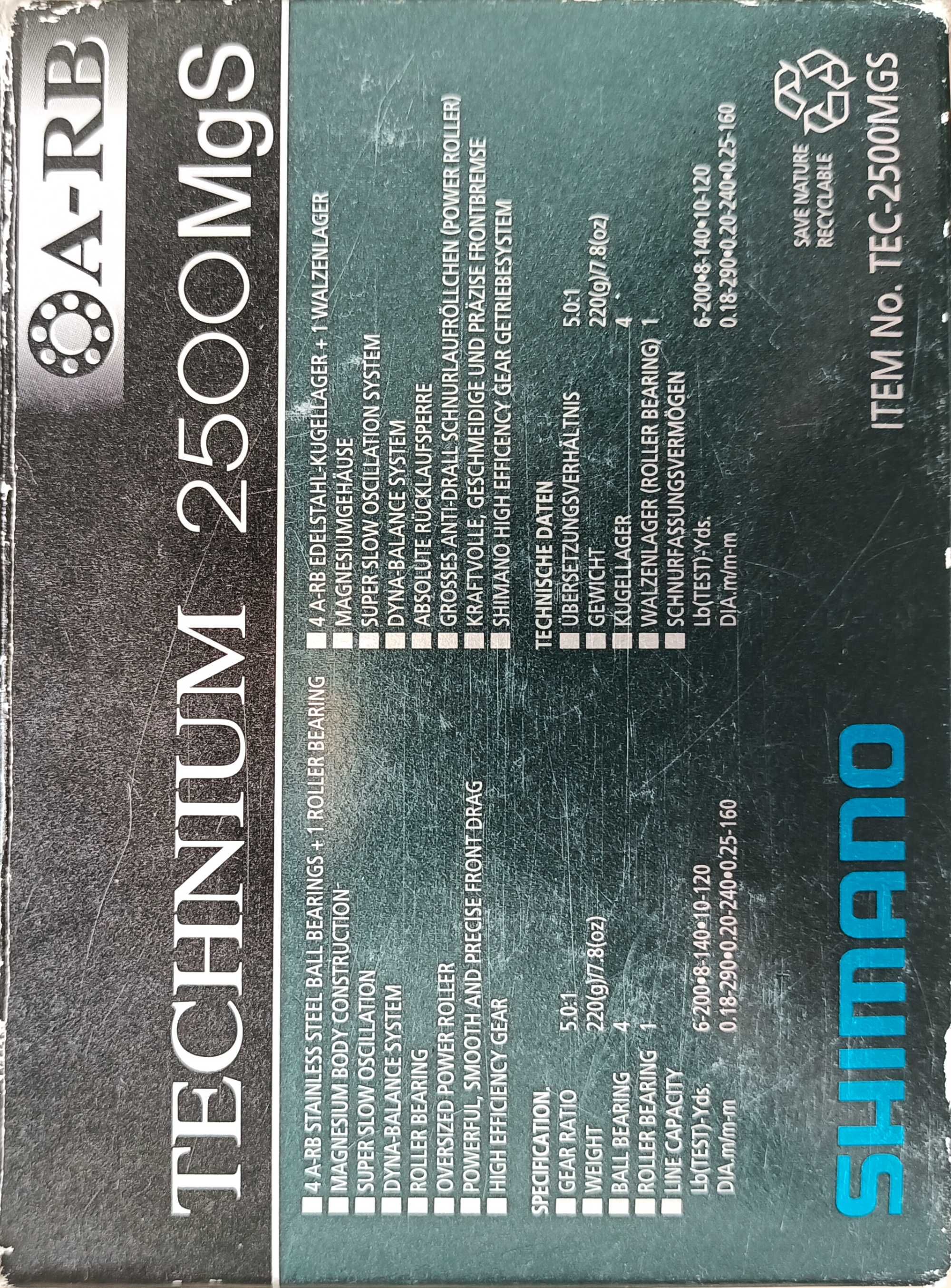 Катушк Shimano Technium Mgs 2500