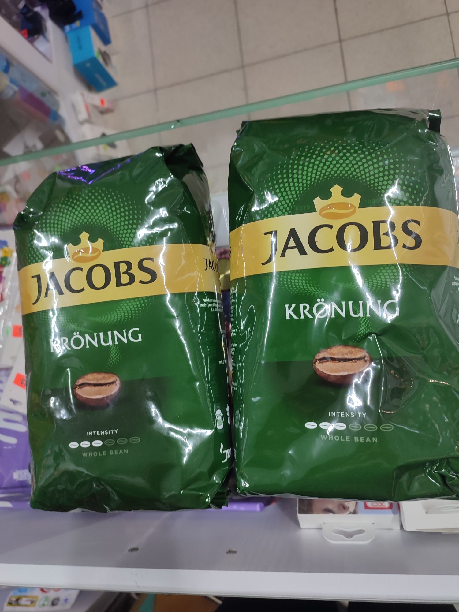 2 opakowania Kawa ziarnista Jacobs Krönung 1000 g razem 2kg