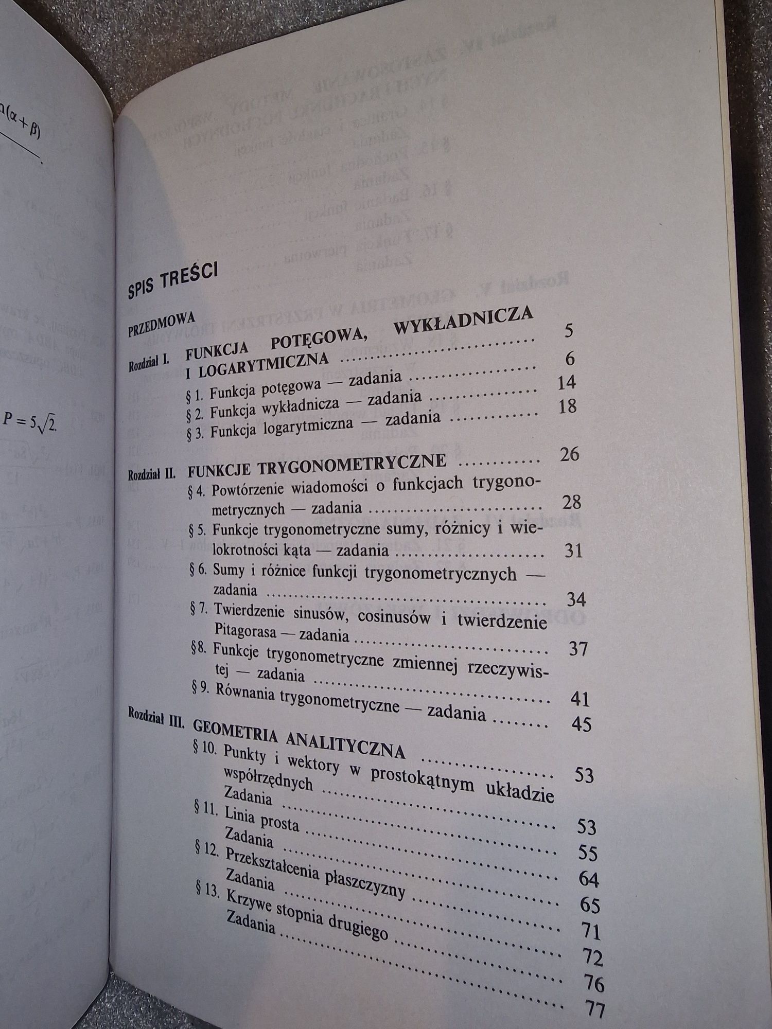 Zbiór zadań z matematyki dla klasy III i IV liceum ogólnokształcącego