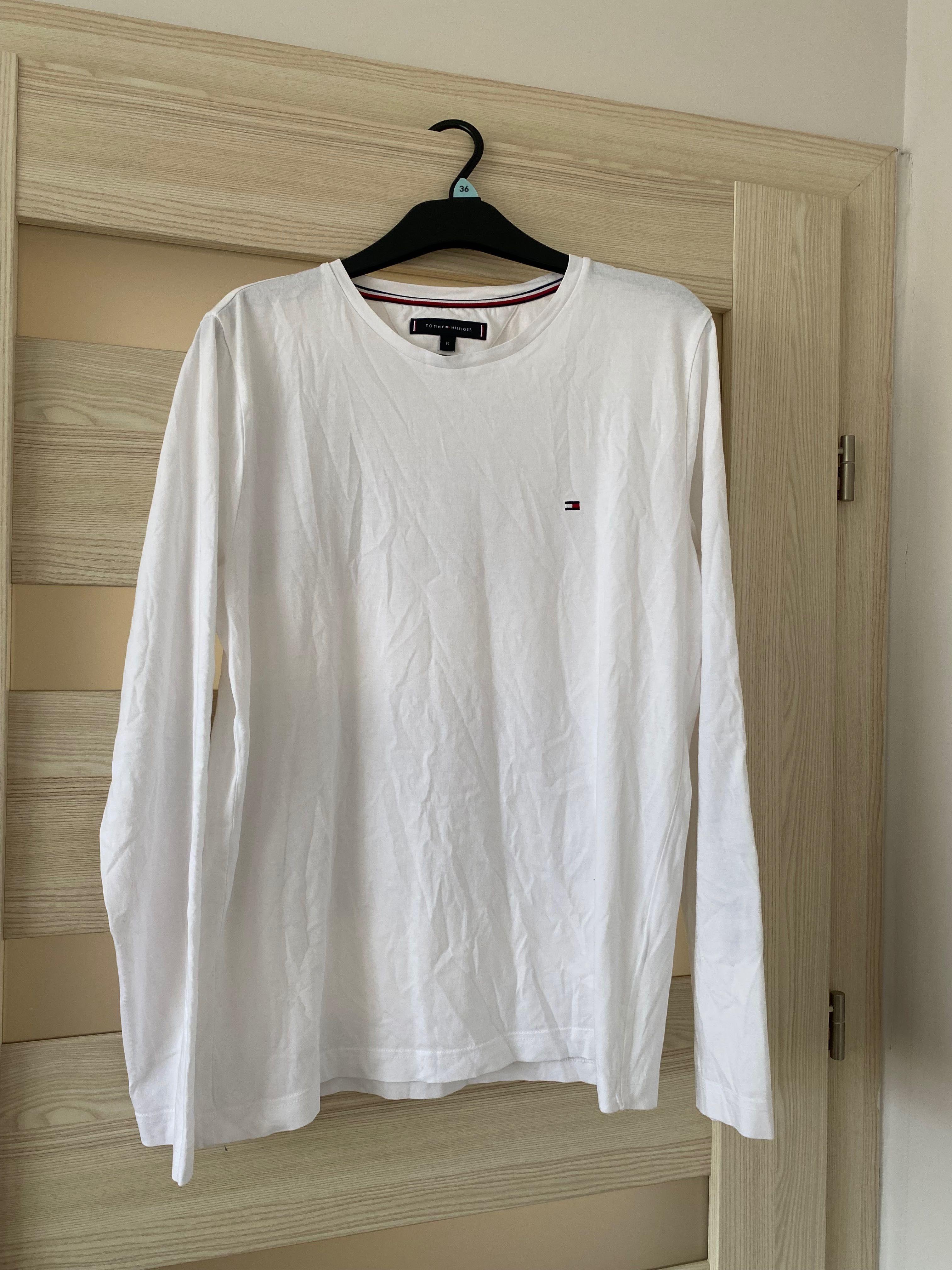 Longsleeve męski biały bawełna M Tommy Hilfiger Logo must have