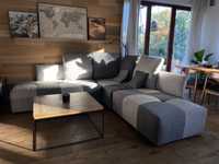 Sofa kanapa narożnik OPTISOFA 2,5 x 2,5 modułowa patchwork szara biała