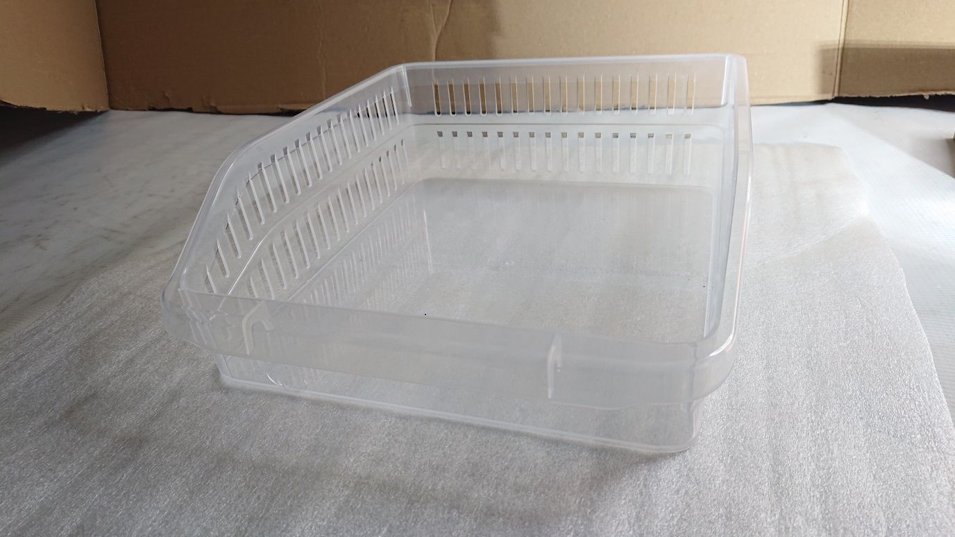 Pojemnik DO LODÓWKI 26x30 cm Organizer Spiżarni Sorter Przezroczysty