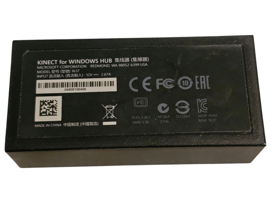 Oryginalny zasilacz adapter kostka do KINECTA XBOX ONE 1637 HUB PC USB