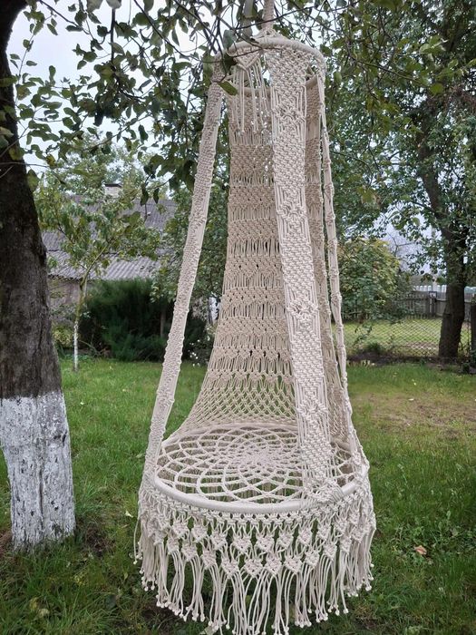 Fotel wiszący ręcznie robiony