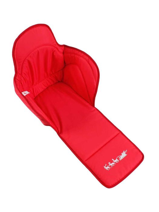 Sanka Metalowa Czerwona + Materac + Pchacz + Podnóżki Piccolino Adbor