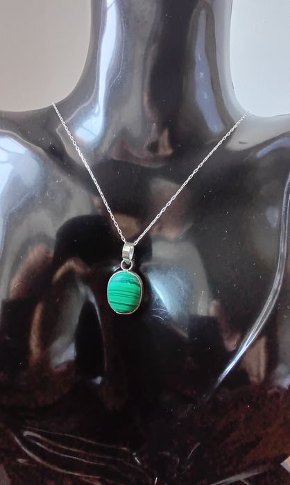 Fio em Prata de Lei com Malaquita Natural