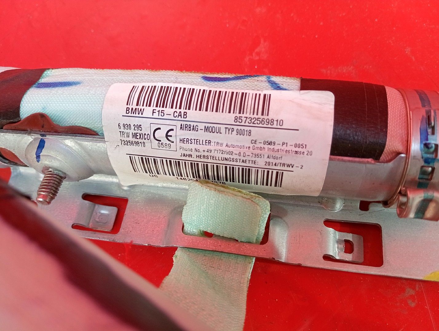 Подушка безпеки бокова (шторка) БМВ Х5 Ф15  Боковая BMW F15