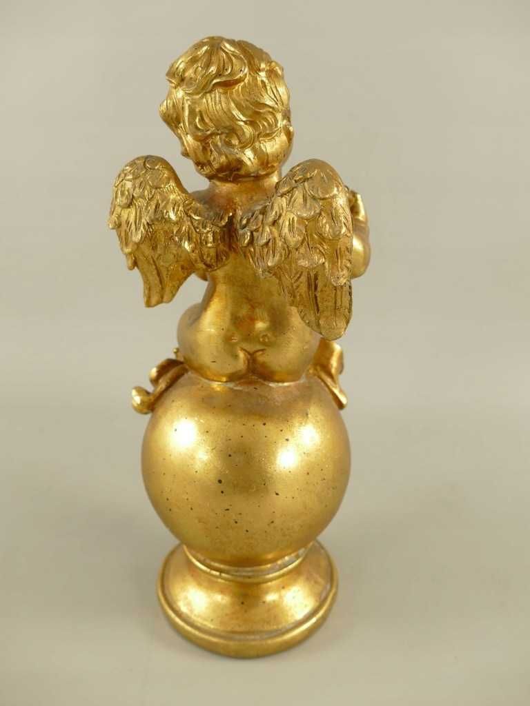 Grający anioł figura glamour dekor złoty kolor 1