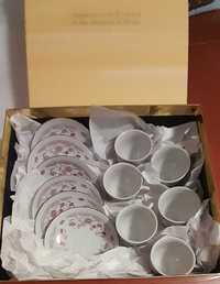 Seis chávenas de café em porcelana, vintage, China