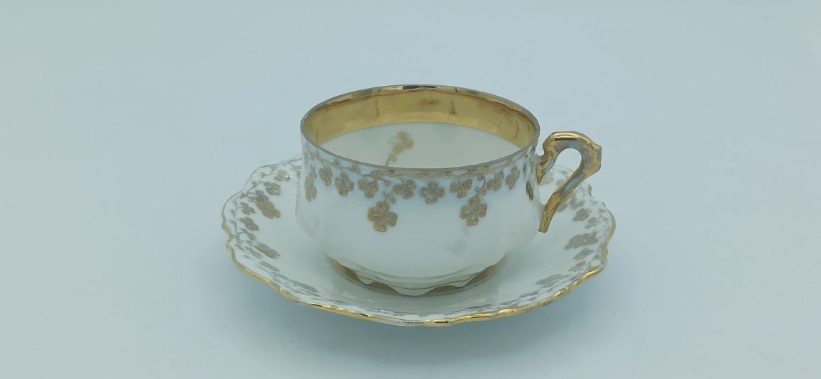 Porcelana Śląska OHME Szczawienko Filiżanka 145 ml Złota Konieczynka