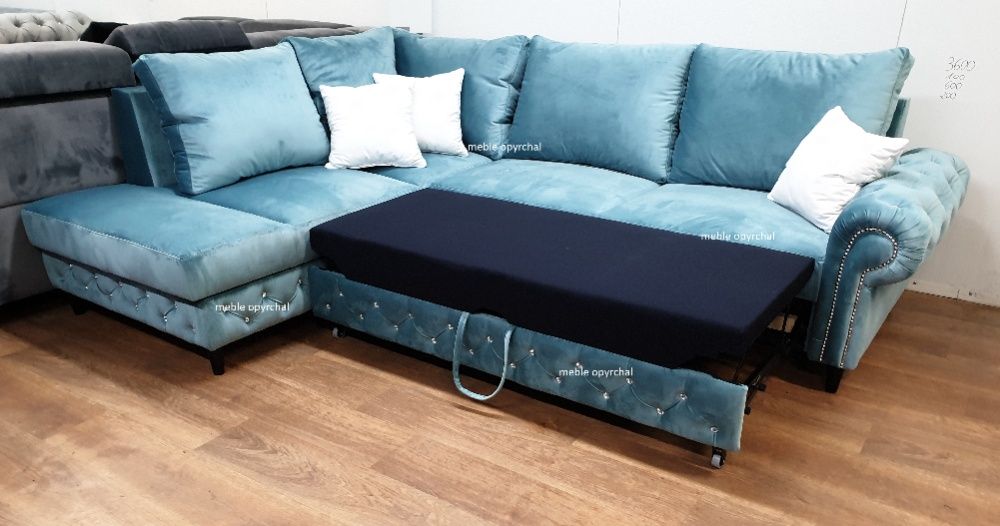 PRODUCENT!! NOWOŚĆ!! piekny miętowy narożnik sofa rogówka NR.17