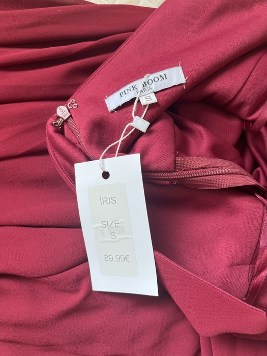 Vestido de cerimonia tam S bordeux, NOVO com etiqueta