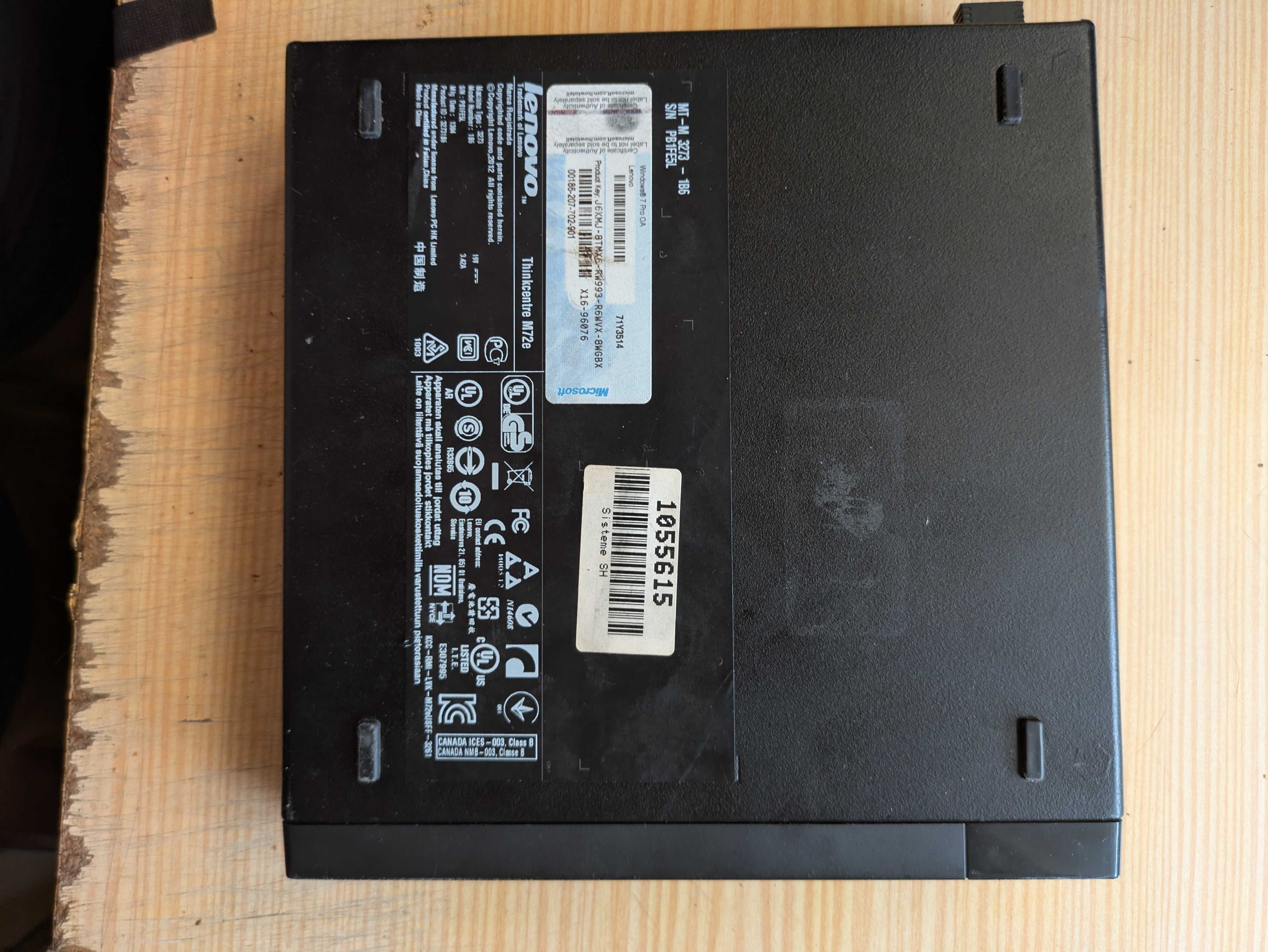 Micro PC Lenovo Thinkcentre M72e Intel G2020/4GB/SSD128GB