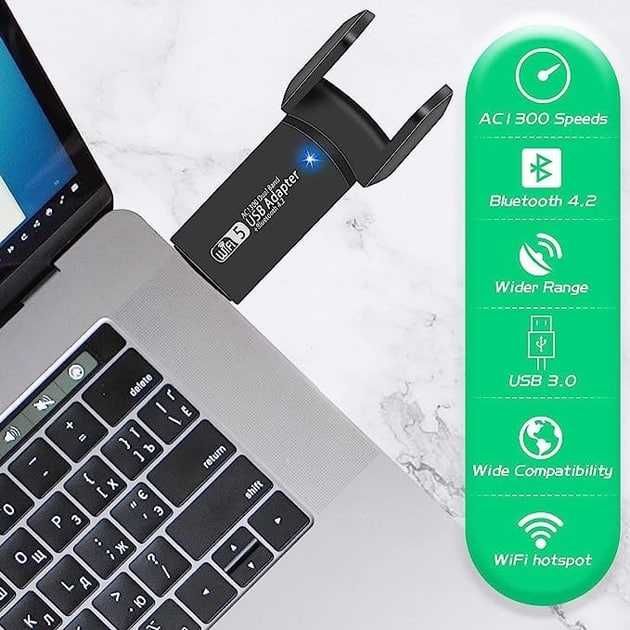 Адаптер WiFi USB3.0 / 1300 Mbps 2.4G+5G Mu-MIMO RTL8812BU
