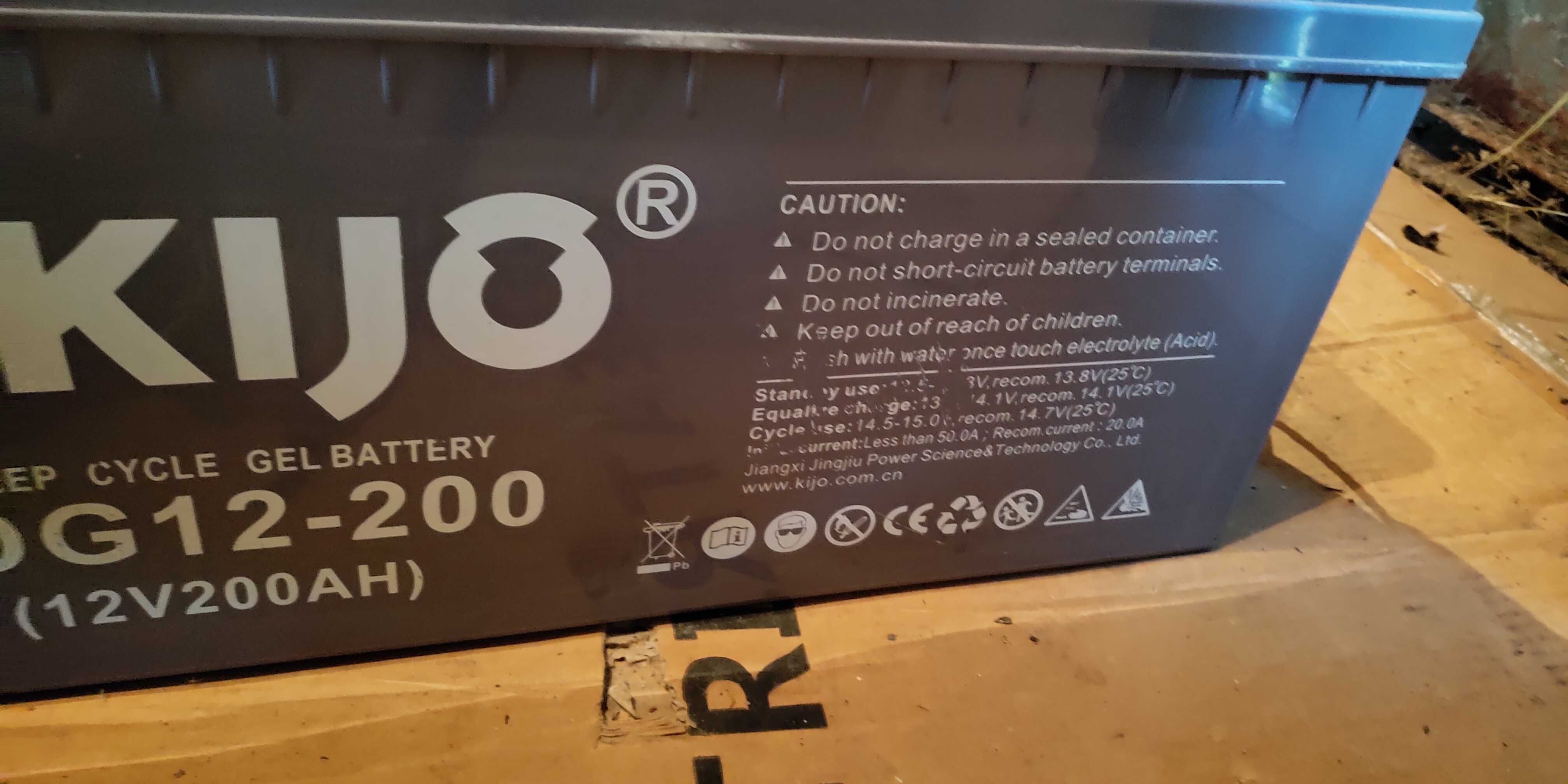 Аккумулятор гелевый Kijo JDG 12V 200Ah