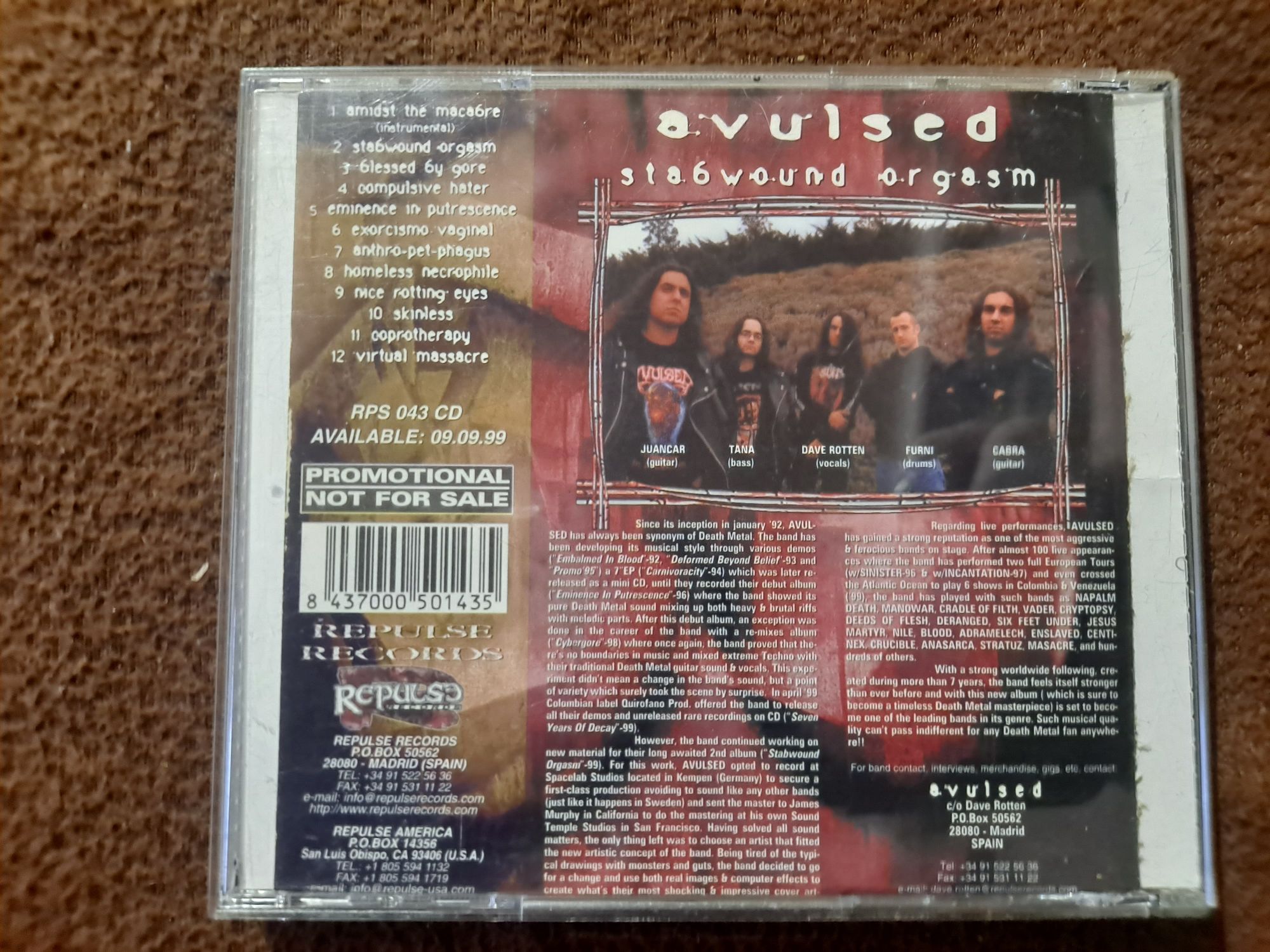 Płyta CD Avulsed death metal 1999