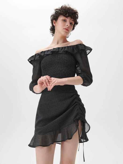 Komplet top, hiszpanka, bluzka + spódnica, sukienka Sinsay rozmiar M/S