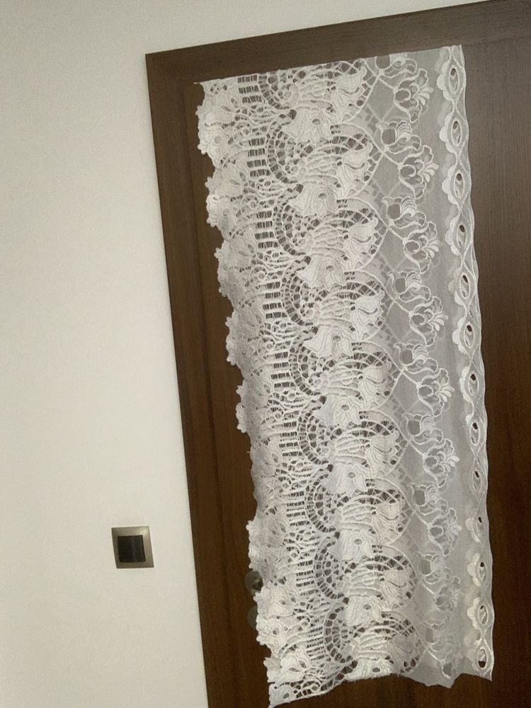 Biała krótka kuchenna długa firanka zasłona dom wnętrza 252 cm 47cm