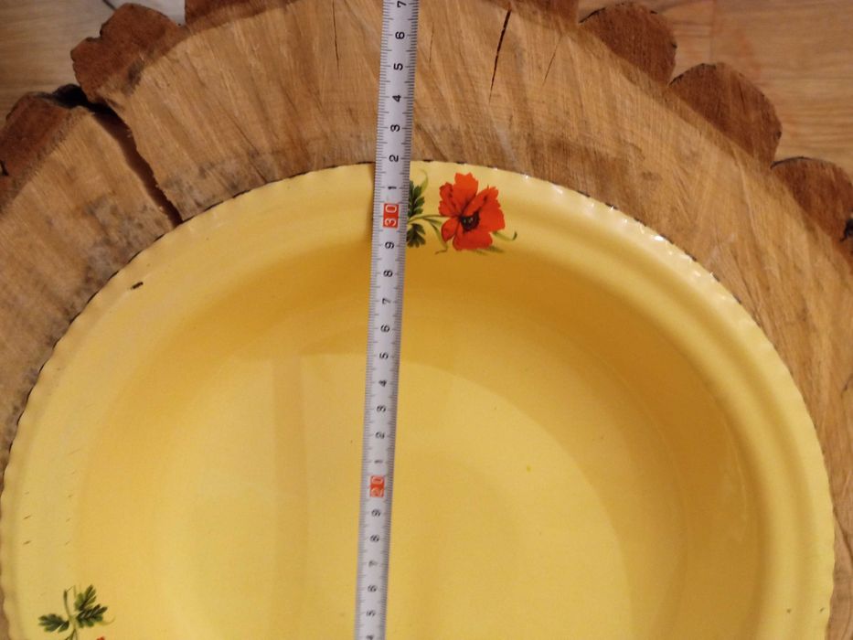 Піднос новий металевий емальований діаметр 32см, Разнос, поднос