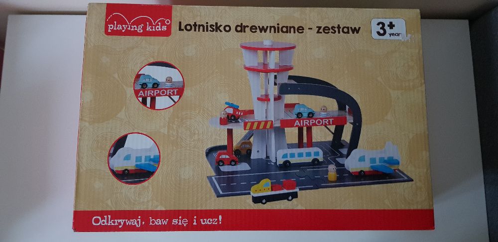 Nowe lotnisko drewniane zestaw zabawka edukacyjna