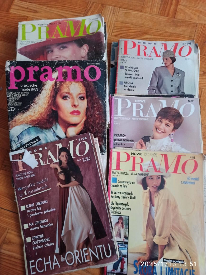 Różne żurnale Pramo ,elegantka itp.