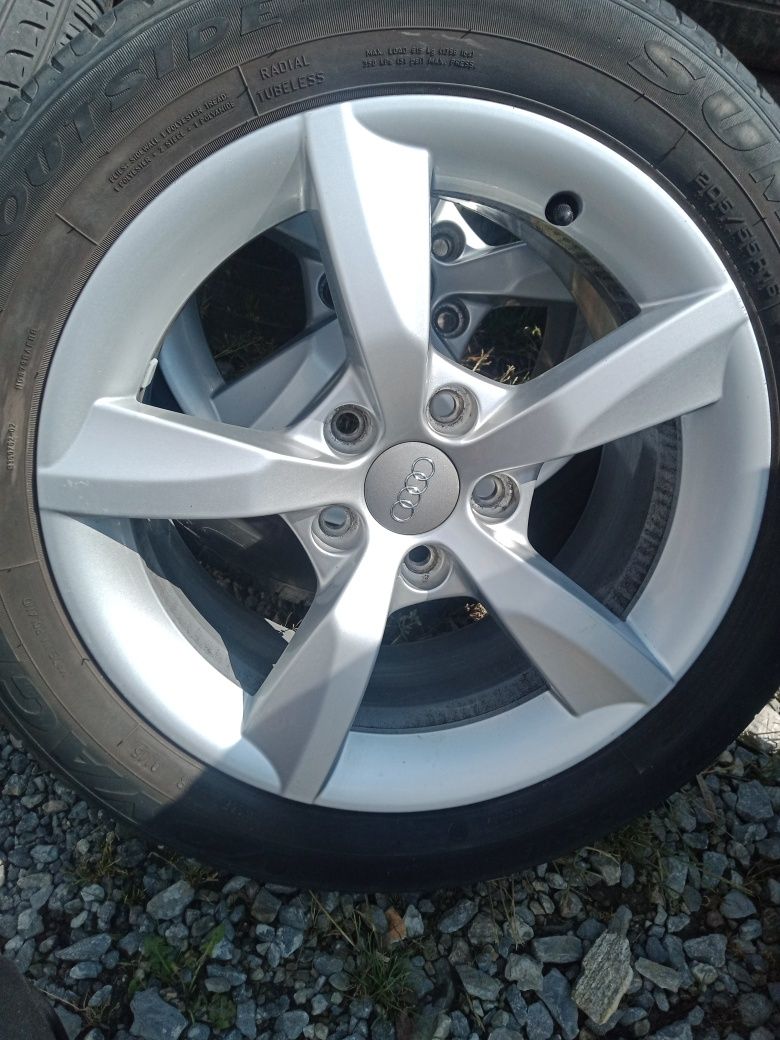 Alufelgi 5x112 16 Audi opony 205/55/16